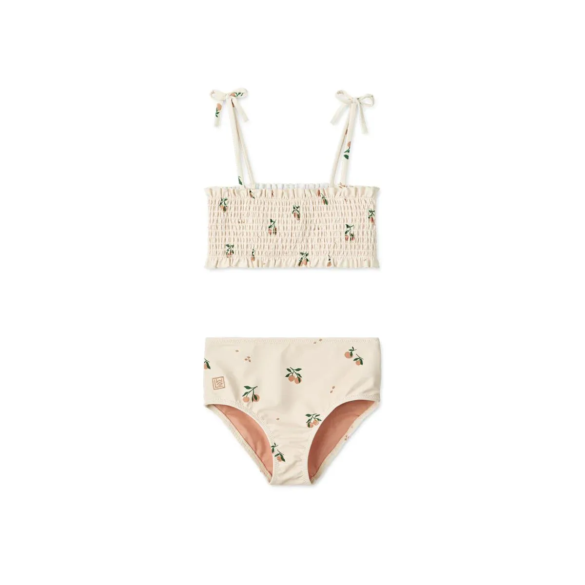 (LW18679 ) Mikaela Printed Bikini Set - Peach Sea Shell