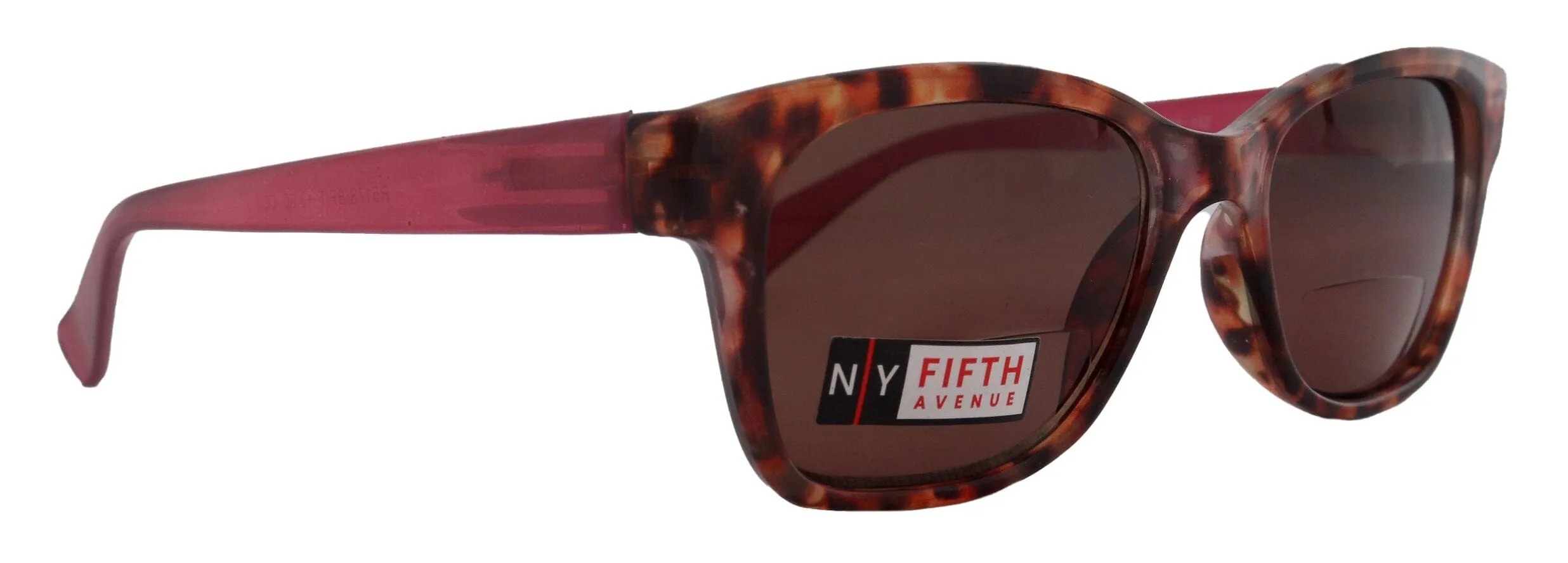 Madison, High-End Line Bifocal (Clear On Top) Reading Sunglasses for Women OR Non-Bifocal Readers Sunglasses (Tortoiseshell Pink) NY Fifth Avenue