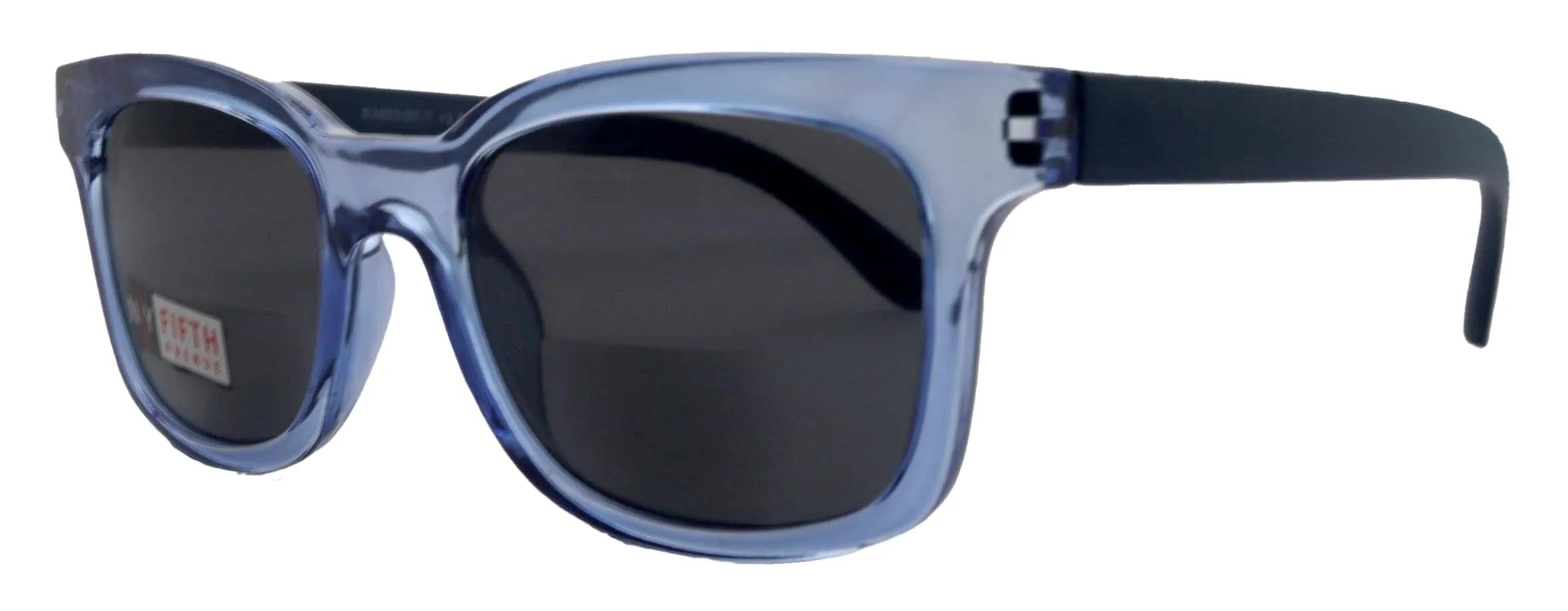 Mars, High-End Line Bifocal (Clear On Top) Reading Sunglasses Unixes OR Non-Bifocal Readers Sunglasses (Transparent Blue ) NY Fifth Avenue