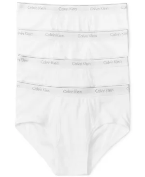 Men's Calvin Klein | All Cotton Classic Fit Brief 4-Pack | White