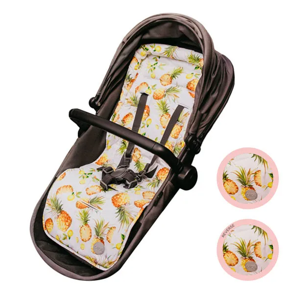 OiOi Reversible Pram Liner - Pineapple