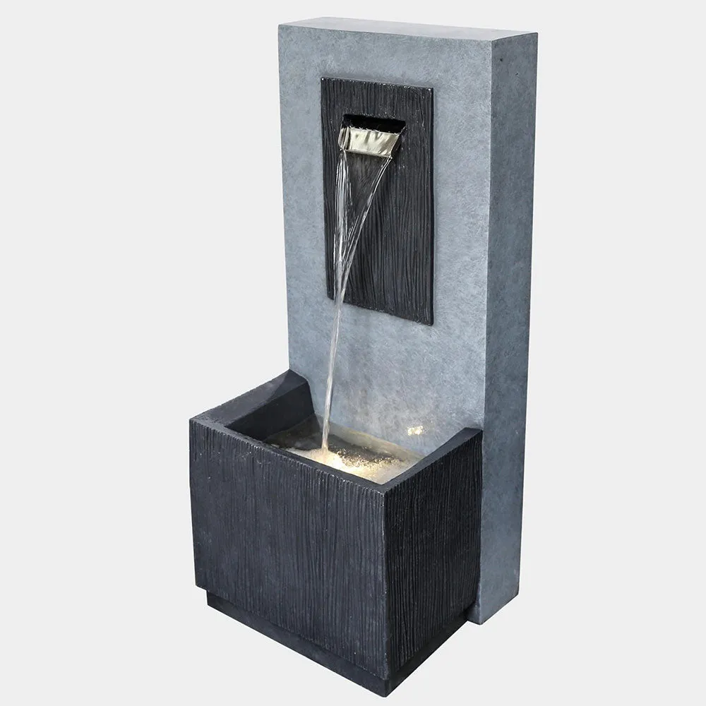 Outdoor Contemporary Water Feature Cement Height 81cm