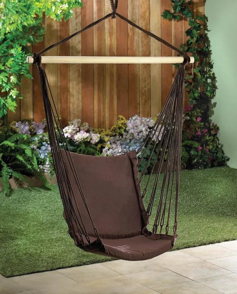 Outdoor Espresso Swing Chair