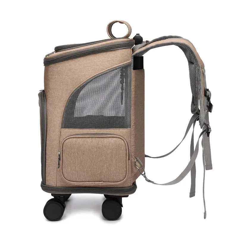 Pet Portable Folding Trolley Backpack For Traveling