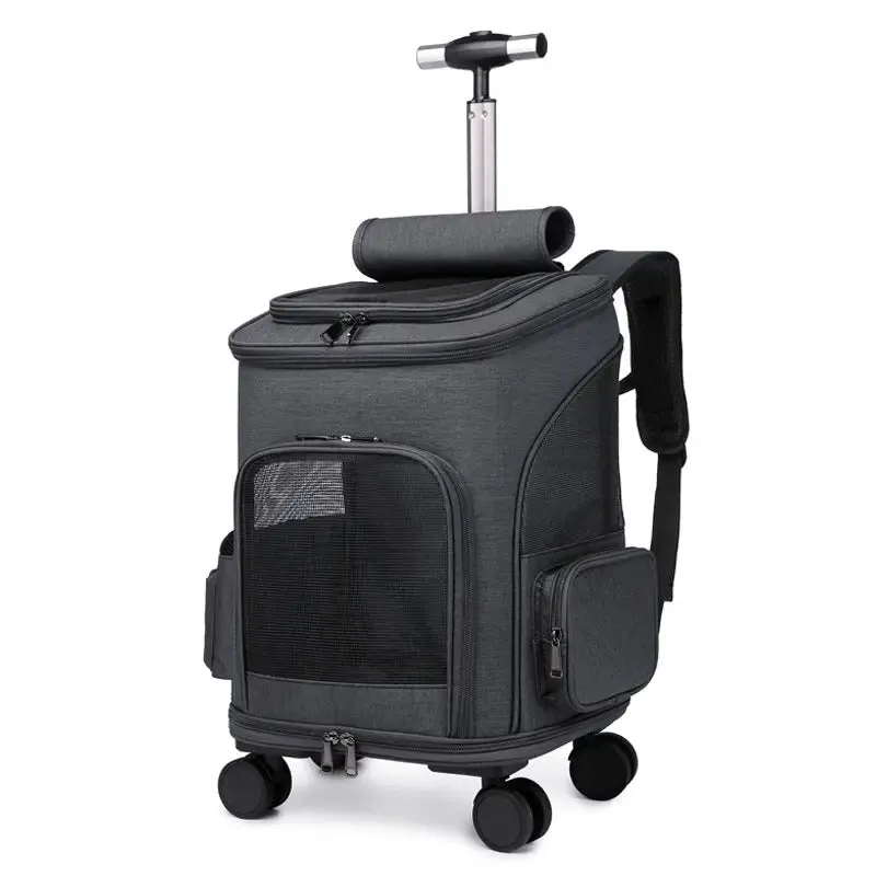 Pet Portable Folding Trolley Backpack For Traveling