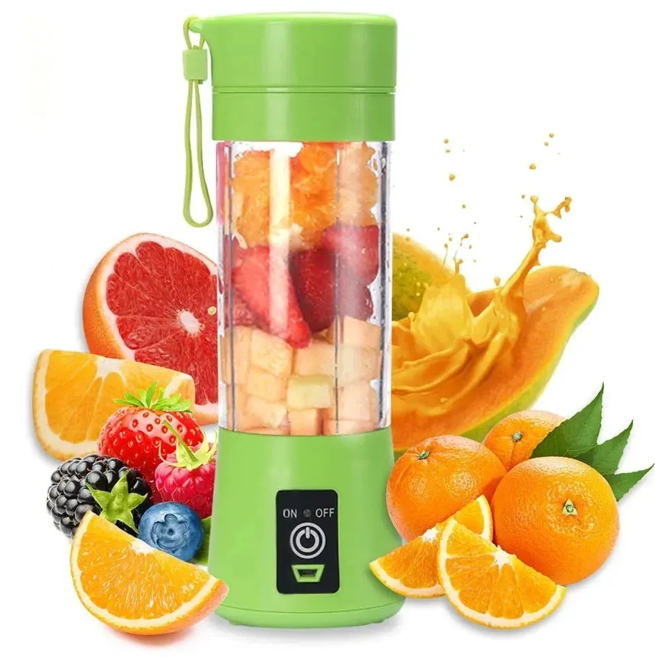 Portable Juicer Blender, USB Travel Juice Cup Baby Food Mixing Machince with Updated 6 Blades with Powerful Motor 4000mAh Rechar