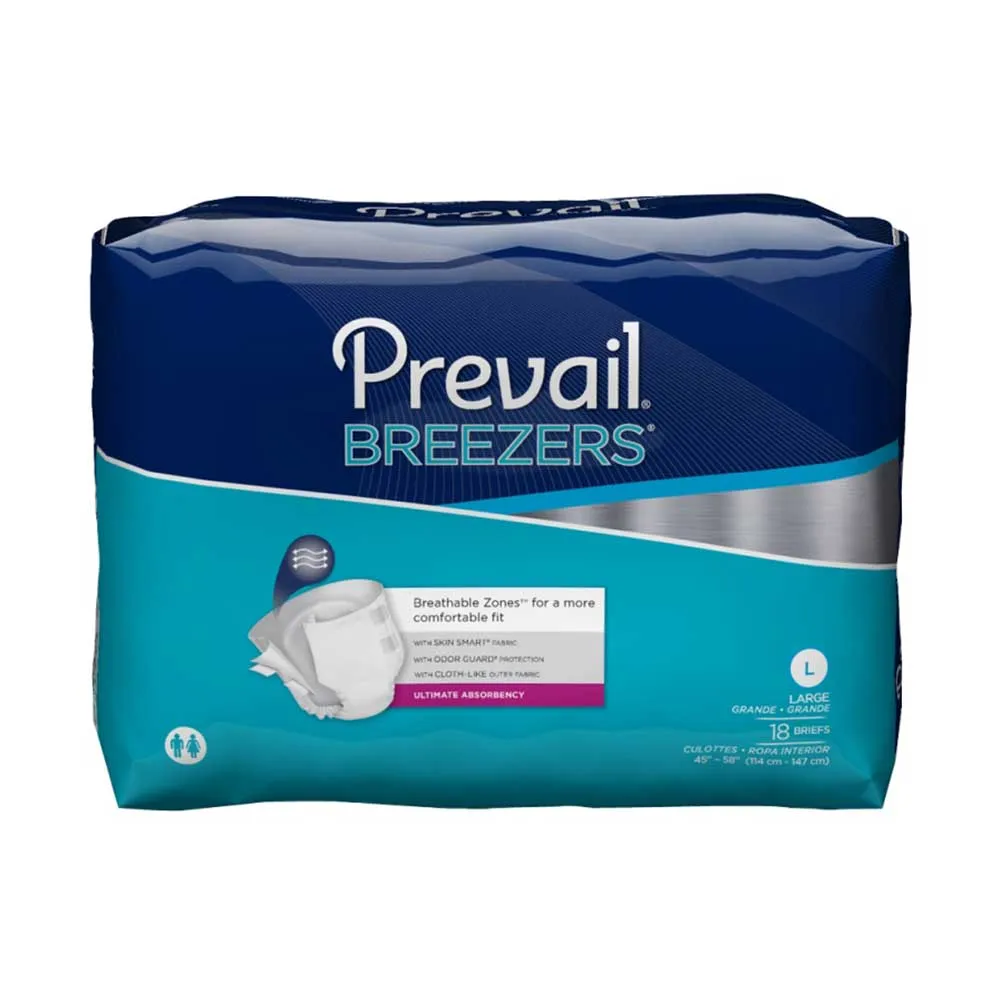 Prevail Breezers PVB-013/2 Incontinent Brief Pack of 18