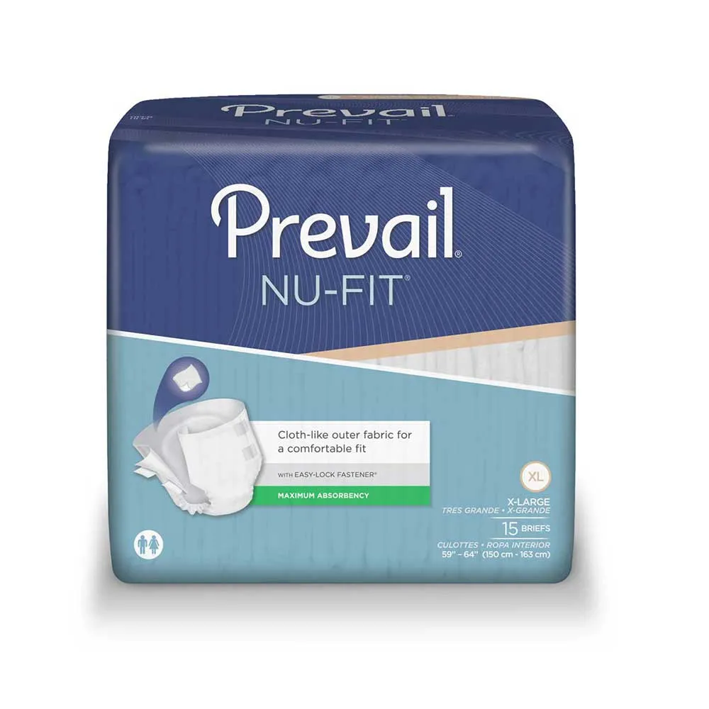 Prevail Nu-Fit NU-014/1 Adult Incontinent Brief, Case of 60