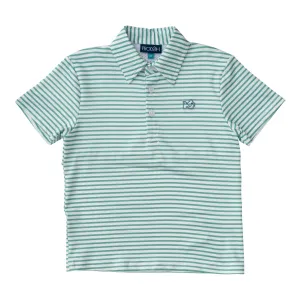 Pro Polo - Green Spruce Stripe