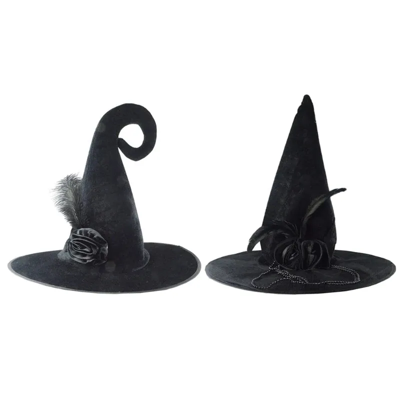 "Halloween Witch and Wizard Hat Costume Accessory for Adults - Devil Cap Cosplay Props and Decorations"