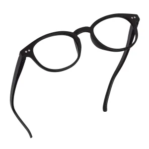 Round-Blue-Light-Blocking-Reading-Glasses-Black-1-00-Magnification-Computer-Glasses