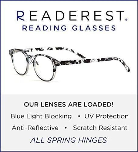 Round-Blue-Light-Blocking-Reading-Glasses-Clear-Black-0-75-Magnification-Computer-Glasses