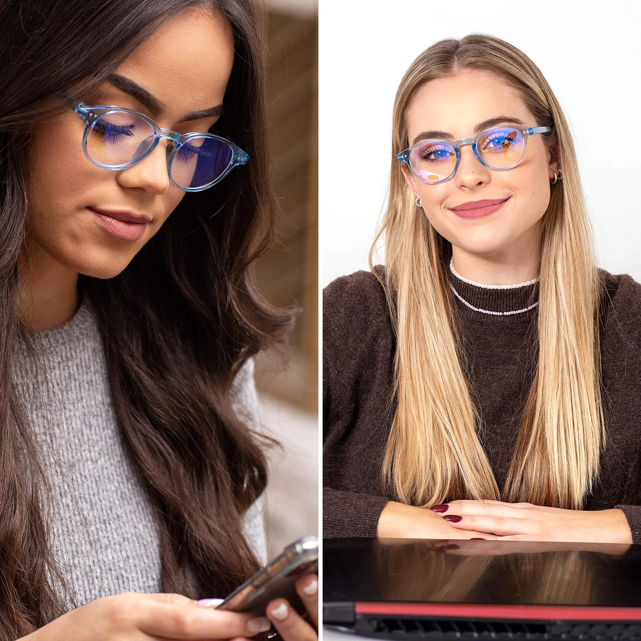 Round-Blue-Light-Blocking-Reading-Glasses-Light-Blue-1-25-Magnification-Computer-Glasses