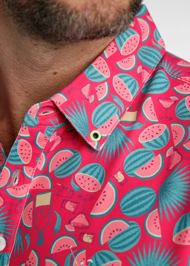 Seed Spitters Men's Polo | Watermelon