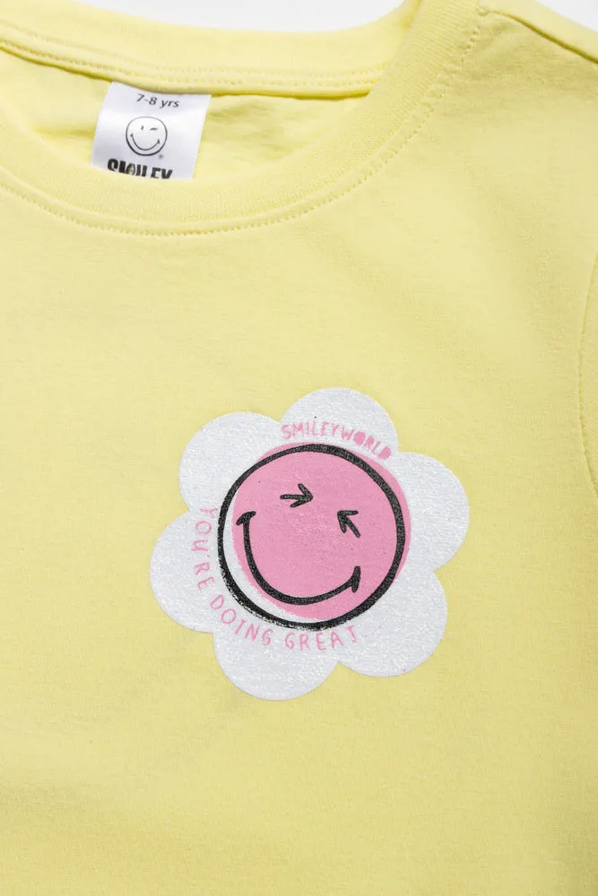 SmileyWorld 3 Pack T-Shirts White, Pink And Yellow