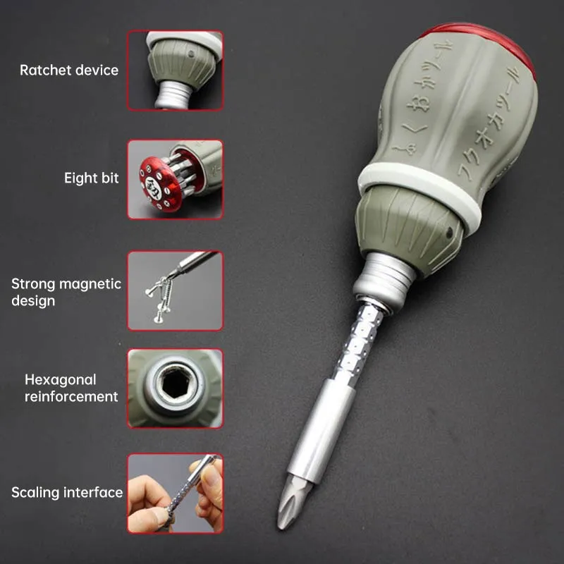 Telescopic Portable Magnetic Fix Flex Screwdriver Set