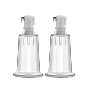 Temptasia  Nipple Pumping Cylinders  Set of 2 (1 Inch Diameter) - Clear