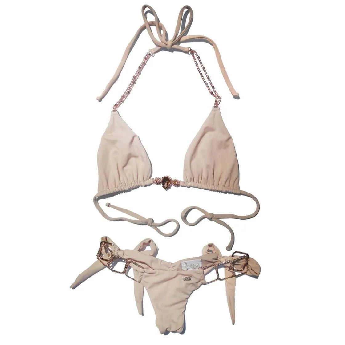 Tessa Triangle Top & Tie Side Bottom - Nude