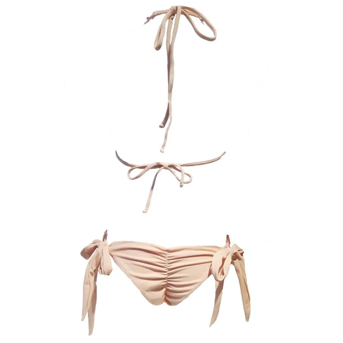 Tessa Triangle Top & Tie Side Bottom - Nude