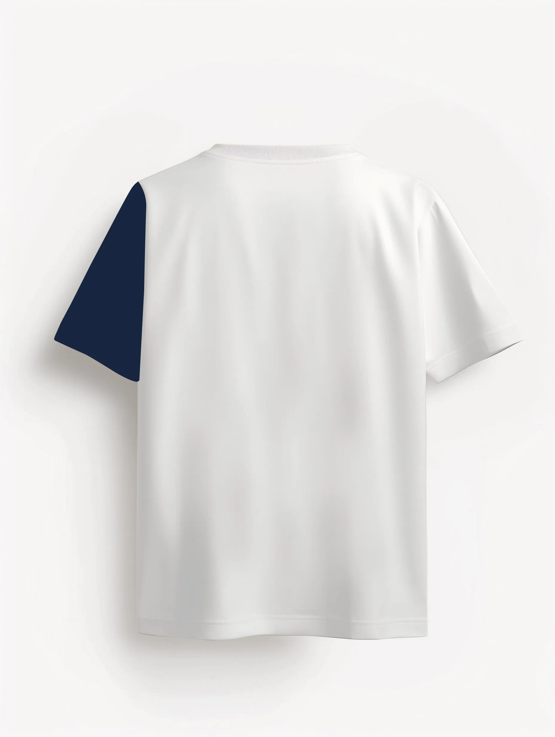 White Navy Airforce Colourblock Plus Size T-shirt