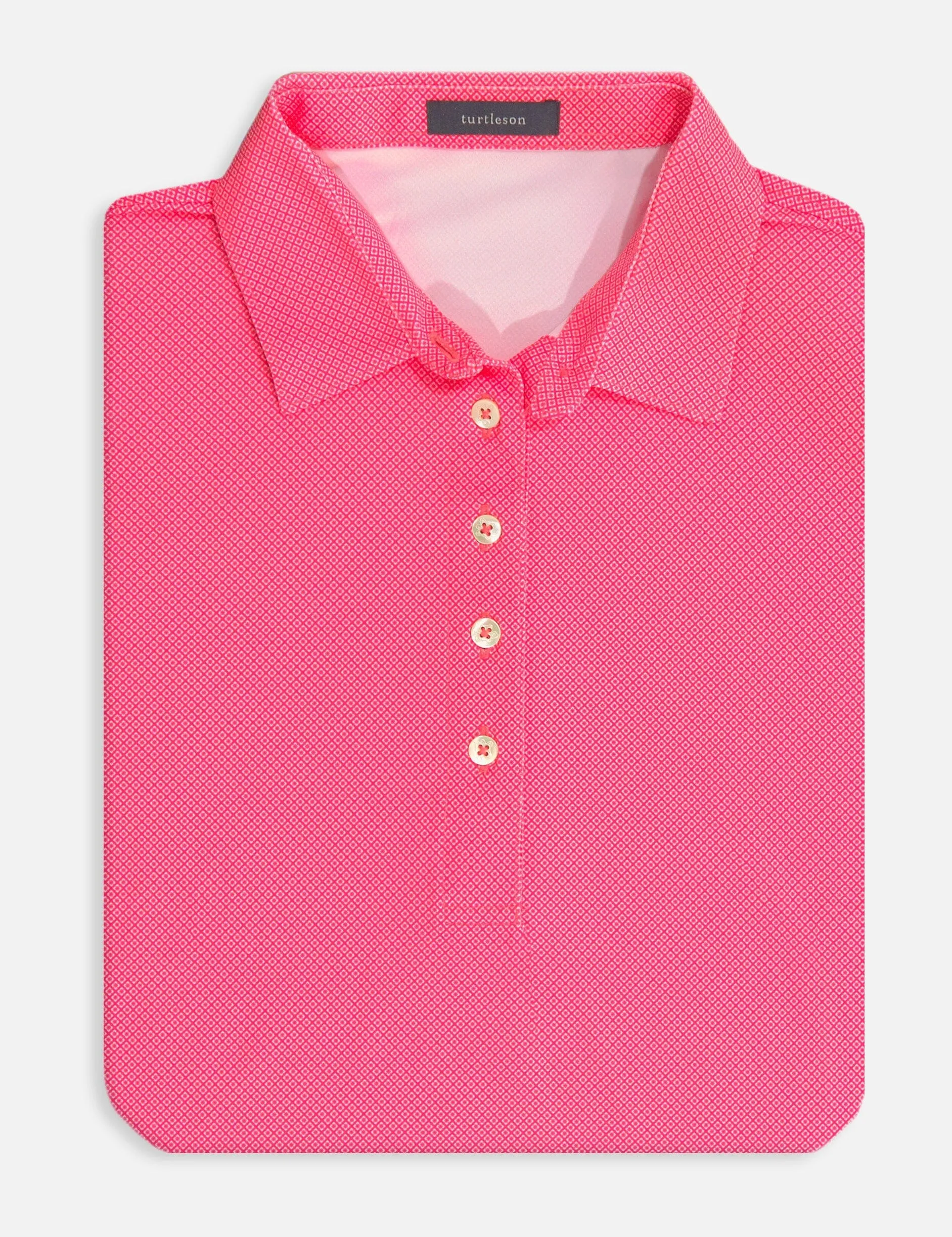 Women's Clare Mini Diamond Jacquard Performance Polo - Closeout